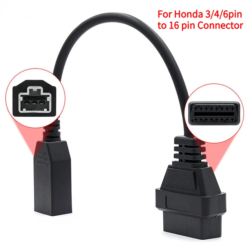 OBD 2 Cable for Honda 3pin OBD1 Adapter OBD2 OBDII 3pin 4pin 6pin for HONDA Moto OBD Extension Cable