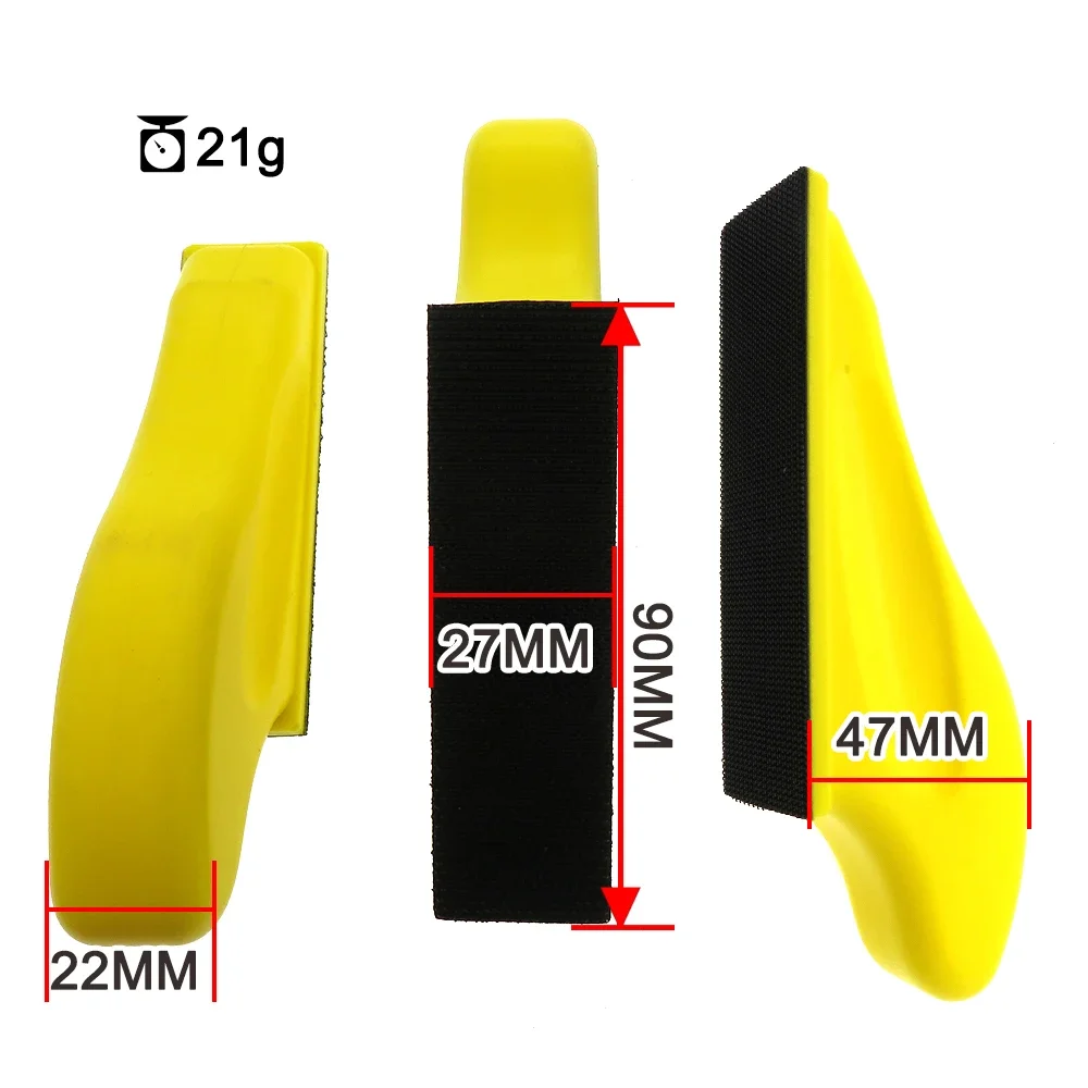 1/2/5 Pcs New Arrival Hand Sanding Block 27 x 90mm PU Sander Sandpaper Holder Abrasive Tool Polishing Hook & Loop Discs Abrasive