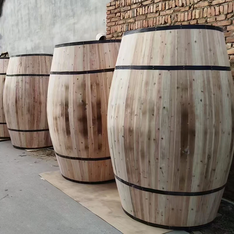 Wooden wine barrel decoration carbonization anti-corrosion solid wooden barrel wedding bar manor exhibition beer barrel