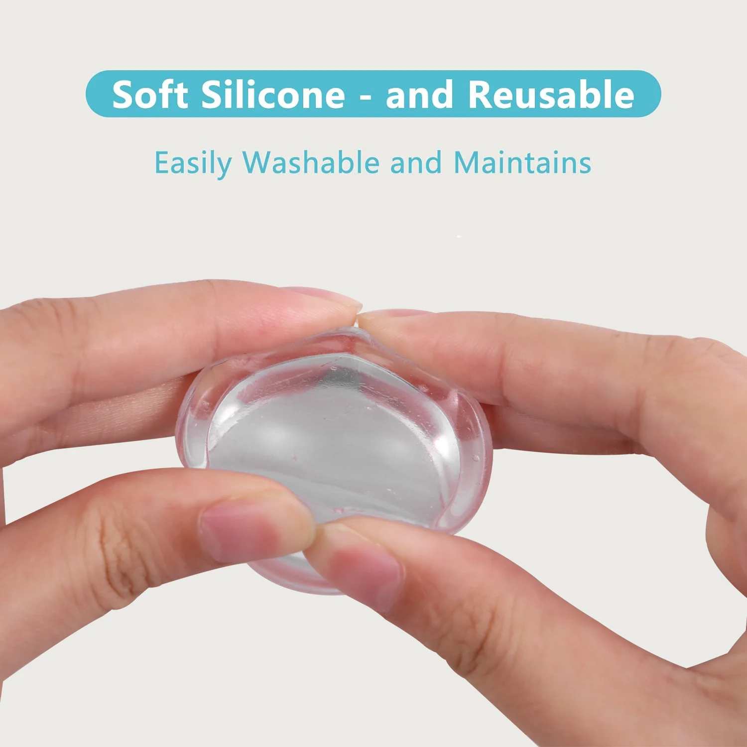 Door Stoppers for Wall, Door Knob Wall Protector,  Shock Absorbent Door Handle Stopper, Protects Every Wall Surface, Clear