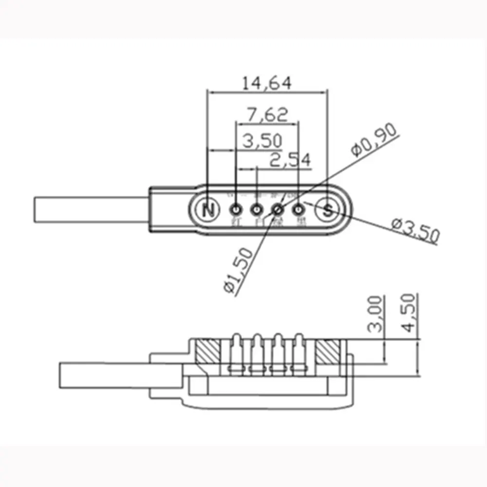 ساعة شفط مغناطيسي للأطفال كابل شحن ، كابل بيانات عالمي ، كابل بيانات 4 نقاط ، 4 نقاط ، ميتو #2