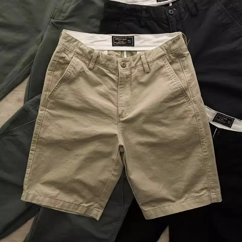 Men's Workwear Short Pants Four-Way Stretch Five-Way Loose Straight Leg Casual Shorts Dirt-Resistant And Wear-Resistant Summer
