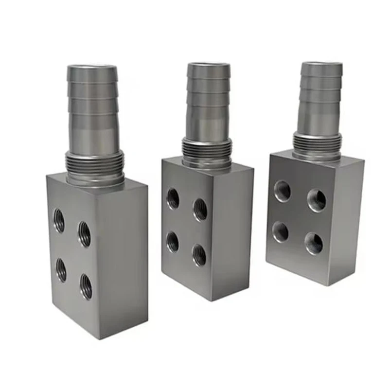 

CNC Machining Milled Turned Diversion Valve with Drilling Threaded Holes Parts Metal Processing Services