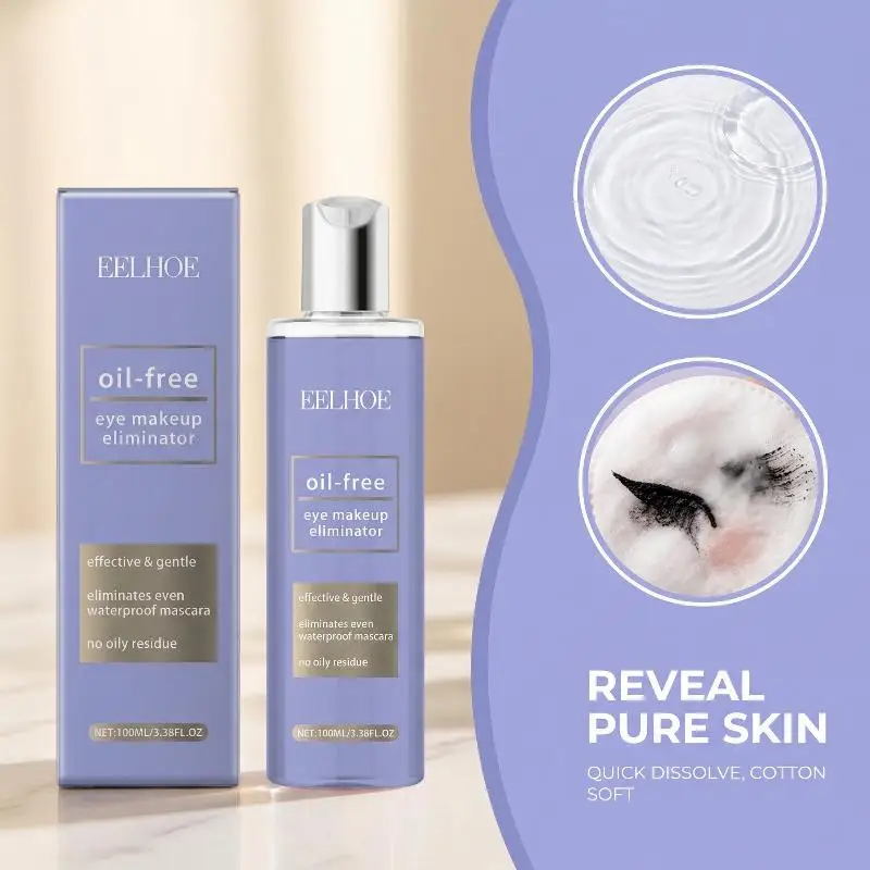 EELHOE Eye and Lip Makeup Remover Gently Cleanses Skin, Refreshing Facial and Lip Three in One Cleansing Makeup Remover Water S159aa657bbeb4fa9869da125e33b80da1