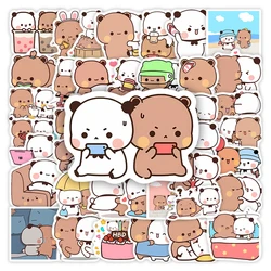 Kawaii Bubu and Dudu Stickers Cute Bear Couple DIY Kids Toy Gifts Decorative Decal for Phone Laptop Bottles Scrapbook Waterproof