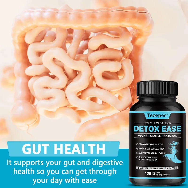 كبسولات مكملات التخلص من السموم، تساعد على تقليل الانتفاخ، وصحة الأمعاء، وإدارة الوزن، وزيادة مستويات الطاقة، 120 كبسولة #4