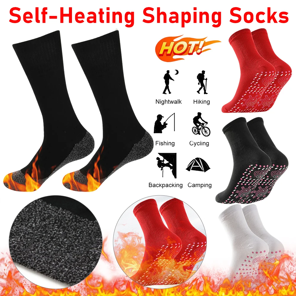 

1-5Pairs Winter Self-Heating Socks Soft Elastic Thicken Anti-Slip Socks Thermal Heated Socks For Women Men Outdoor Ski Tube Sock