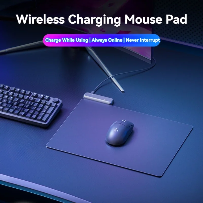 Wireless Charging Gaming Mouse Pad for GPW G502 G703 G903 Upgrade Smooth Surface Powerplay Large Desk Mat Gaming Accessories