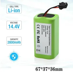 14.4V 2800mAh Battery For eufy RoboVac 15C 15T 25C 30 30C 35C MAX G10 G15 G20 G30 Hybrid Edge Robot Vacuum Cleaner Parts