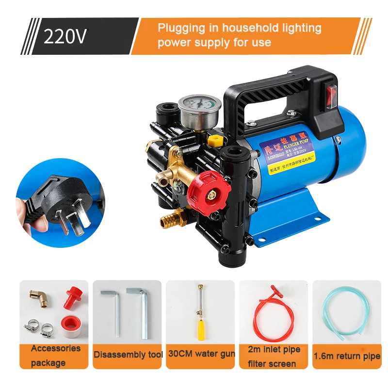 High Pressure Double Cylinder Pump Plunger Agricultural Sprayer Garden Pressure Pump Car Wash Pump