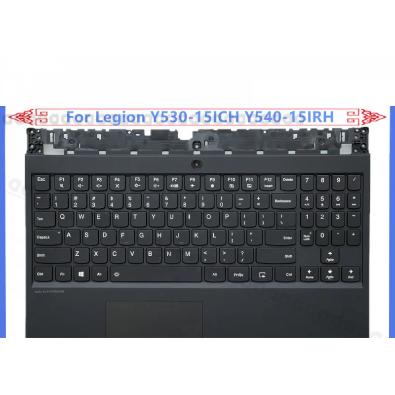 AZ+ANew - Reposamanos superior con teclado retroiluminado estadounidense para Lenovo Legion Y530-15ICH Y540-15IRH