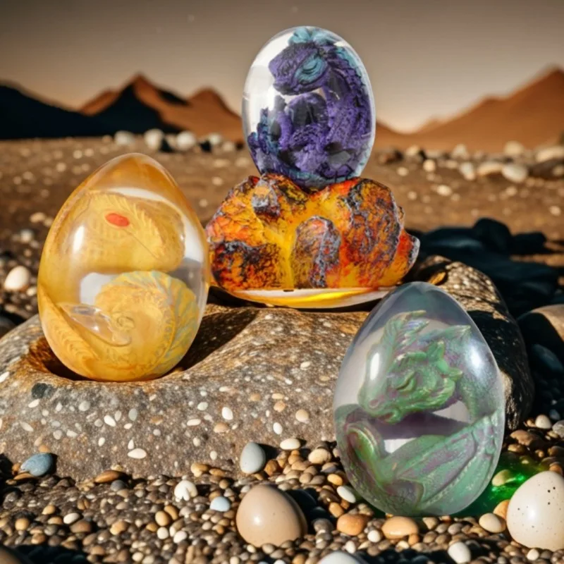 

Inspired Dinosaur Egg Souvenir,Glowing Lava Dragon Egg Decor, Resin Craft Collectible with LED Light Figurines,Gift for boys