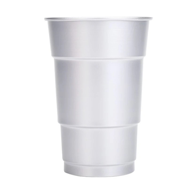 470ml aluminum stage beer cup, aviation cup, reusable single-layer food grade aluminum oxide cup for foreign trade