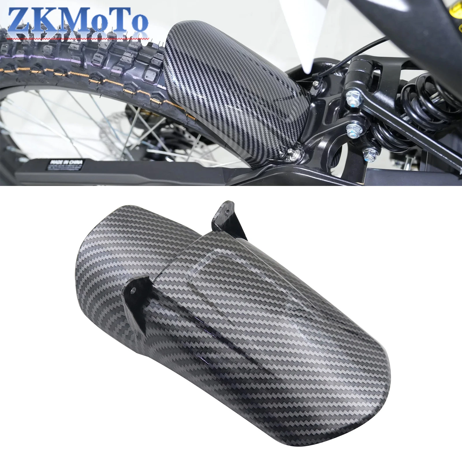 Electric Motorcycle Mudguards Carbon Fiber Water Transfer Rear Front Fender For SURRON Light Bee X For Segway X260 Universal