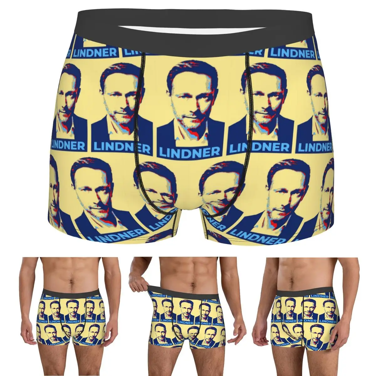 Boxer Underpants Shorts Legend Christian Lindner Minister Of Finance Panties Men Comfortable Underwear Homme Man Boyfriend Gifts