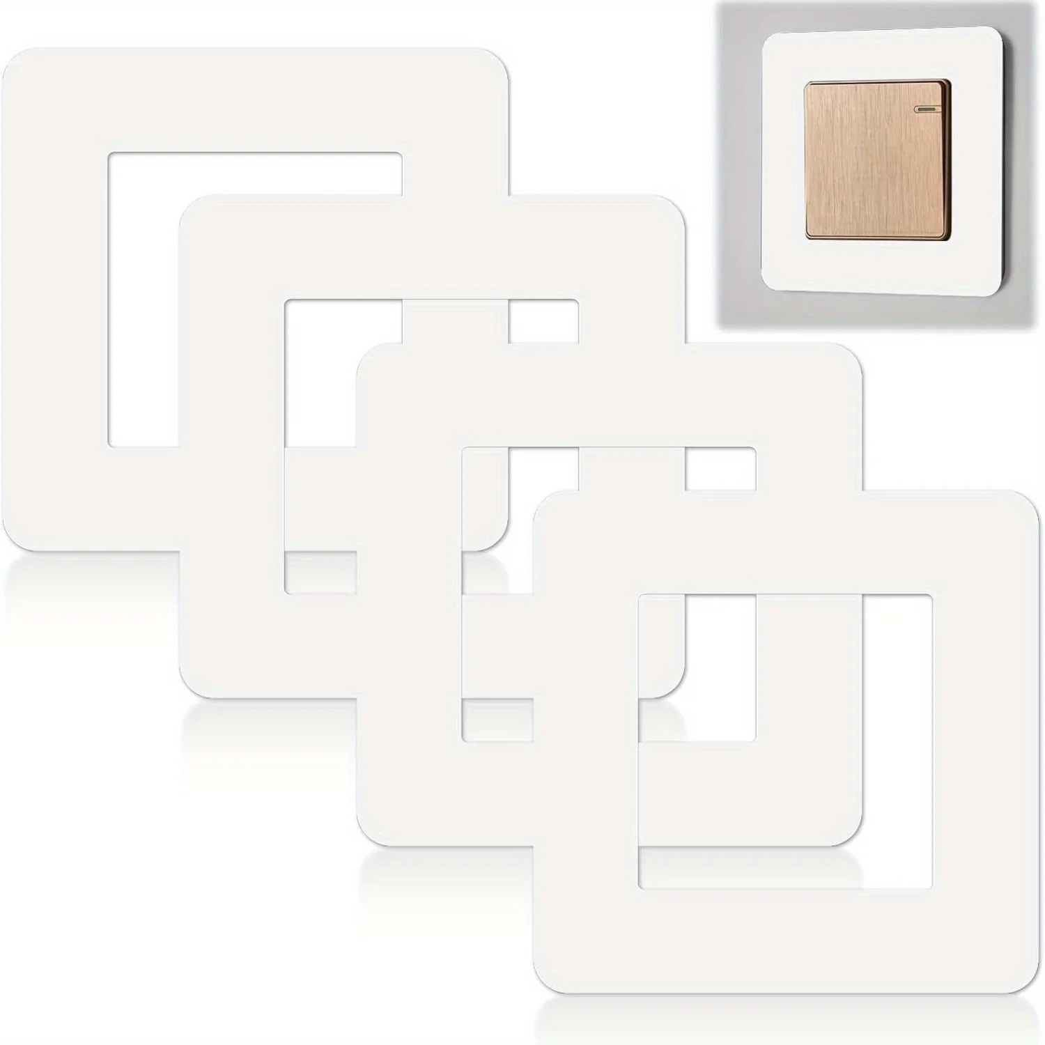 

86 Type Switch Wall Sticker Protective Cover Outlet Wall Sticker Lamp Dual Switch Outlet Home Decoration Light Switch Border