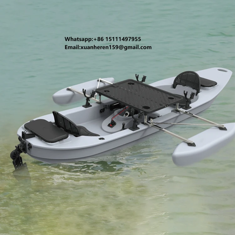 

KinOcean Paddler Fishing Kayak 4m PVC Sit-On-Top Canoe for Lakes and Rivers