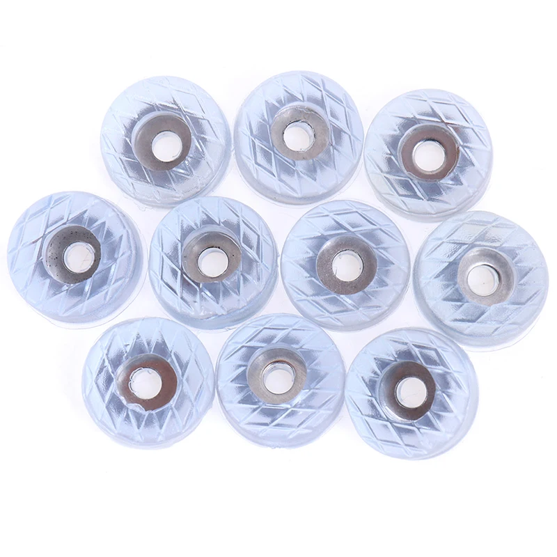 10 Pcs Round Shape Glass Table Non-slip Soft Grip Pad Transparent Silicon Soft Rubber Fixed Tempered Glass Furniture Accessories