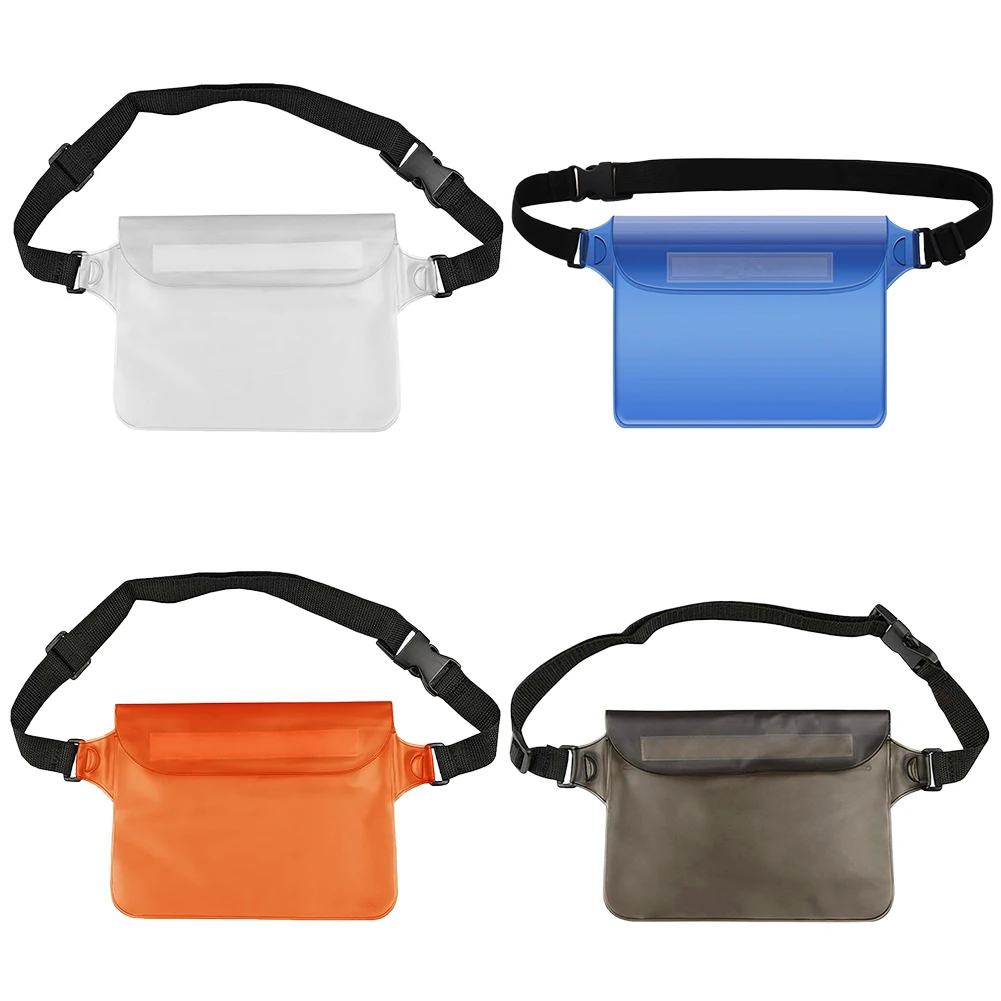 Poudres étanches avec sangle de taille réglable pour téléphone, protecteur d'eau, sac étanche pour la navigation de plaisance, la natation, la plongée en apnée, le kayak