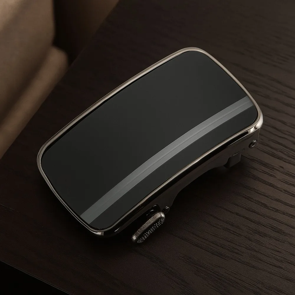 

Adjustable Alloy Wide Waistband Buckle Black Texture Men Alloy Belt Buckle 3.5CM Durable Belt Automatic Buckles Party