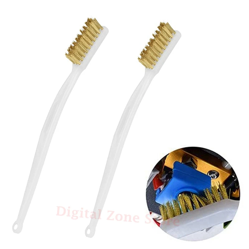 

2Pcs 3D Printer Nozzle Cleaning Copper Wire Toothbrush Tool Copper Brush Handle Hot Bed Cleaning Toothbrush