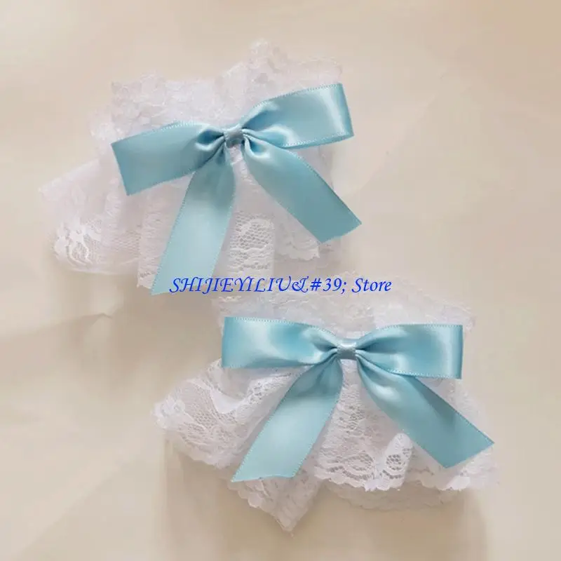

E21F 2pack Embroidery Lace Oversleeve Lolitas Arm Sleeves Elegant Stylish Cuffs