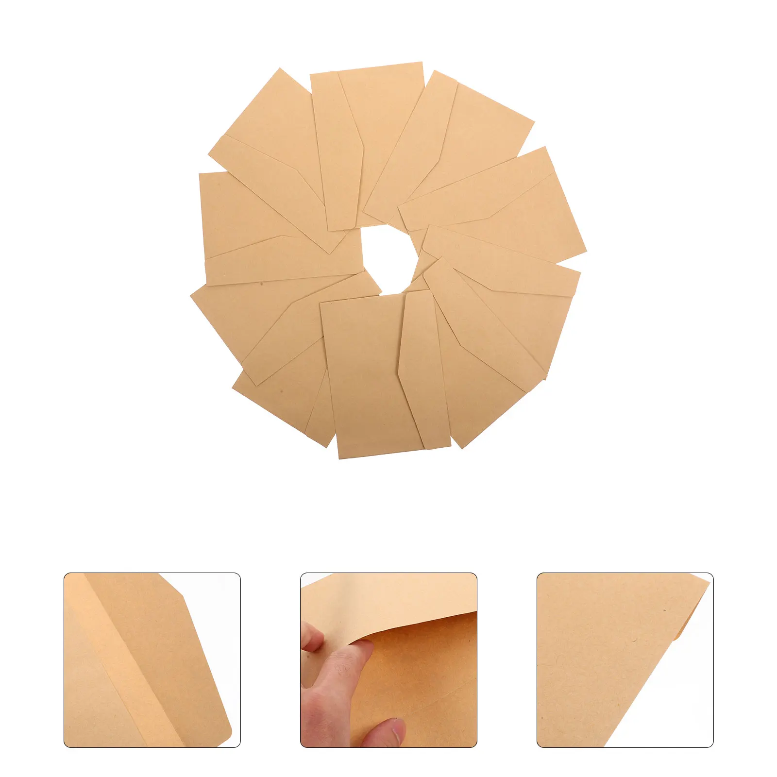 1 set 1 Set Blessing Card Envelope Shell Invitation Envelopes Gift Supplies Kraft Simple Style Solid Color Letter