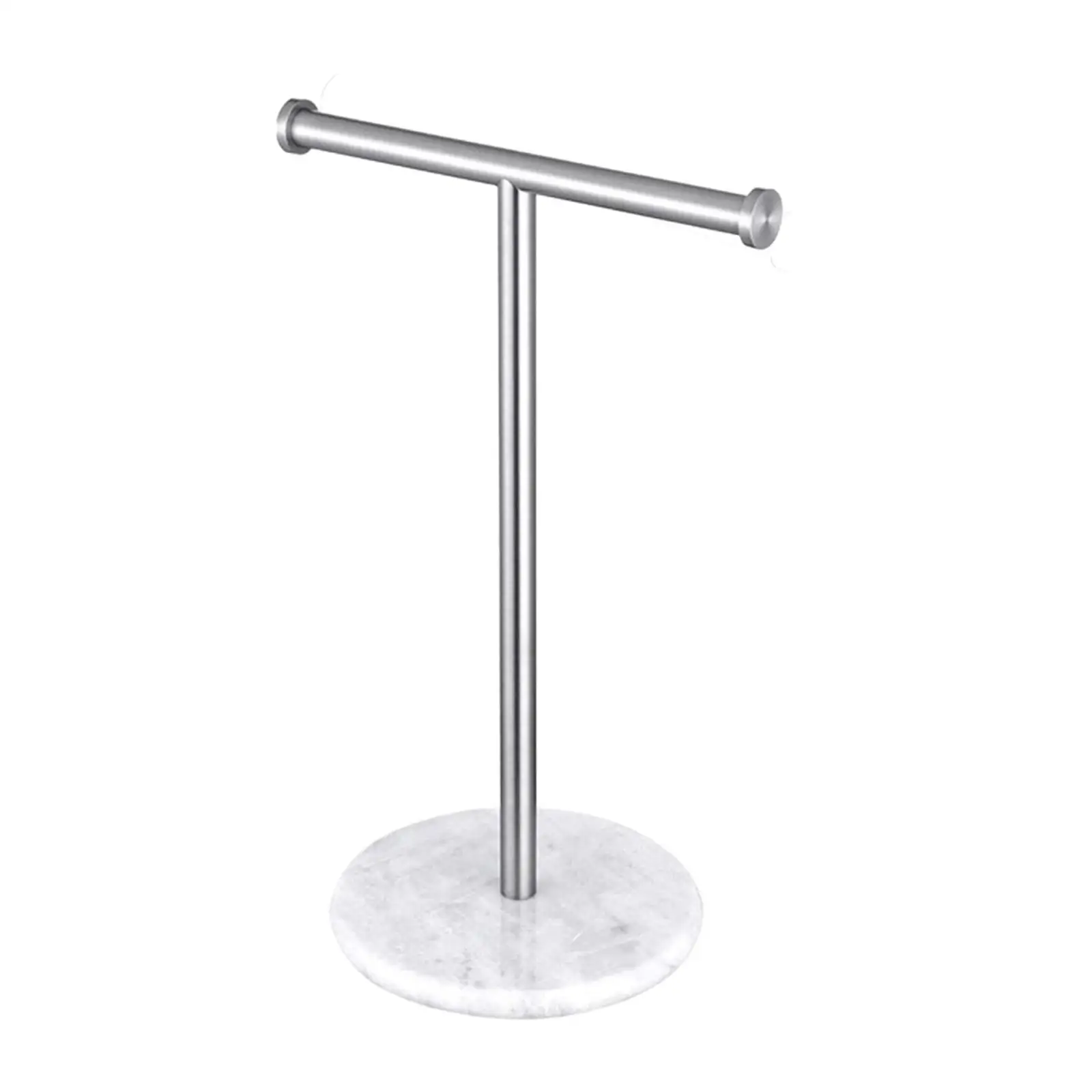 T Shape Bath Towel Stand Towel Organizer Rack with Round Base Towel Bar Rack