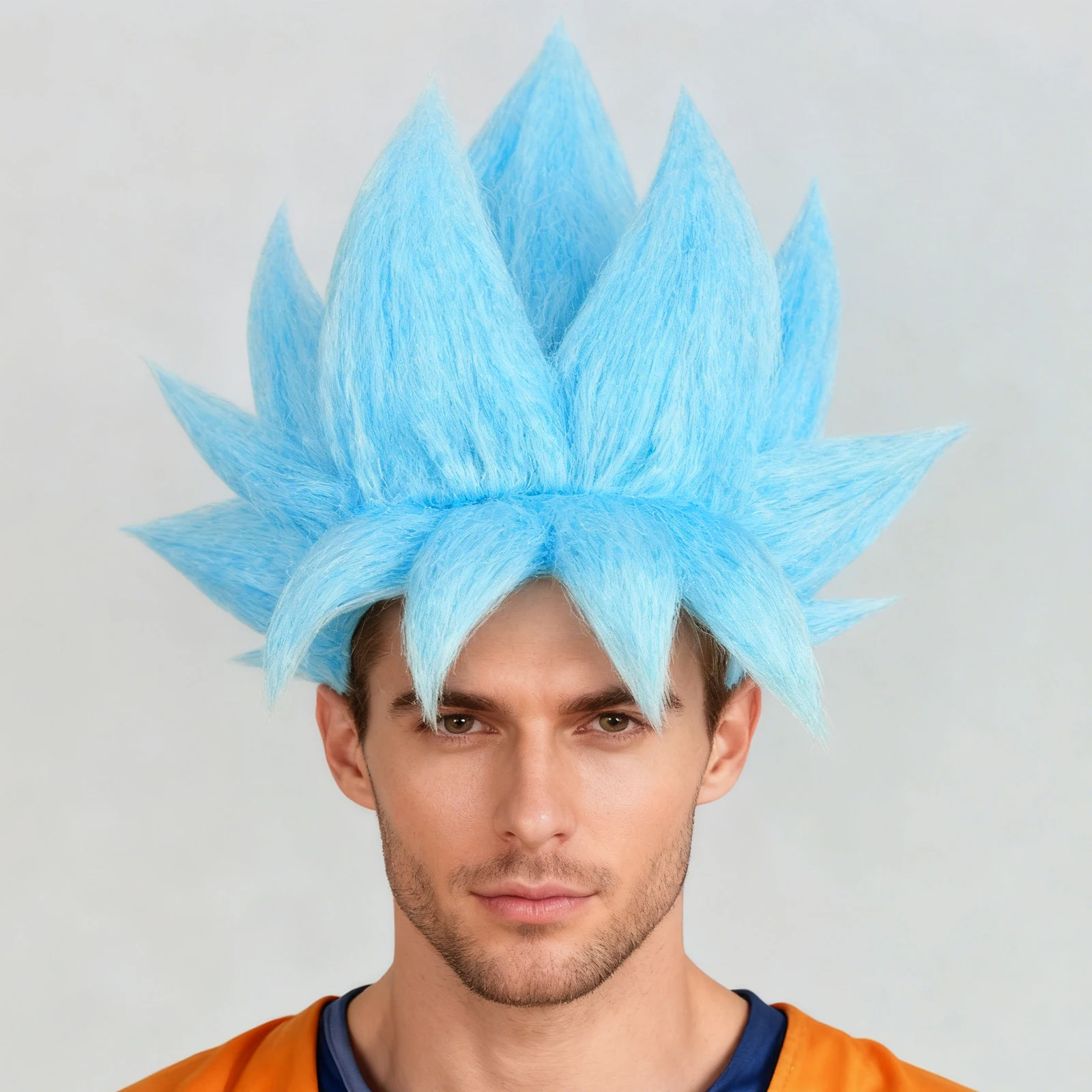 

Синий синтетический короткий парик для косплея в классическом аниме-стиле, высококачественный, идеально подходит для аниме-конвенций и костюмированных вечеринок