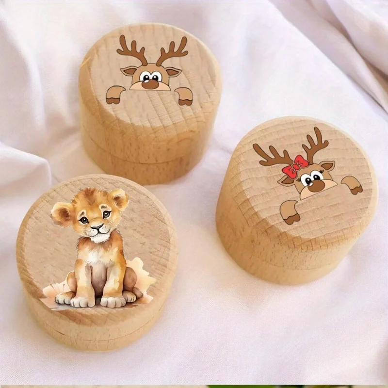 

Шкатулка для зубов, коробочка для первого пушинки волос ребенка, деревянная коробочка для хранения пушинки волос, коробочки для выпавших зубов