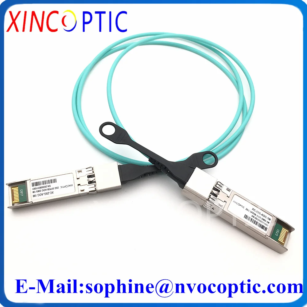 

Free Shipping 25Gbps SFP28 AOC Cable,25G SFP28-SFP28 1m 3m 5m 2m 7m 10m Optic Module OM3-150 Active Optical