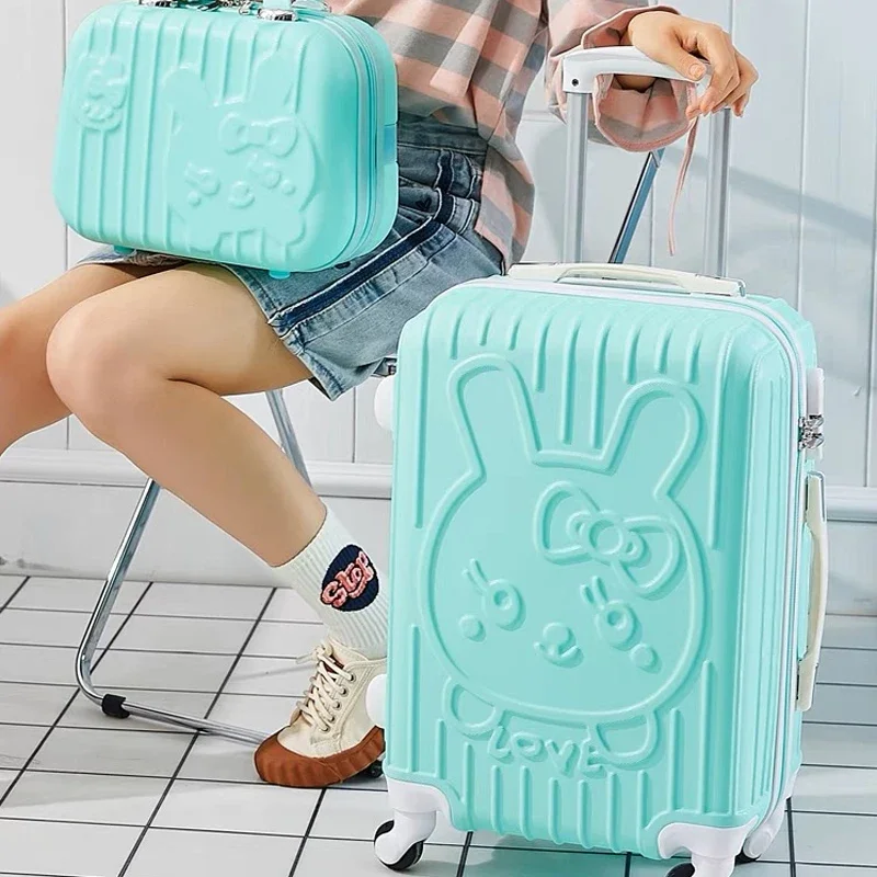 New children Lovely Rolling luggage set women trolley suitcase girls spinner brand carry ons luggage travel bag with handbag