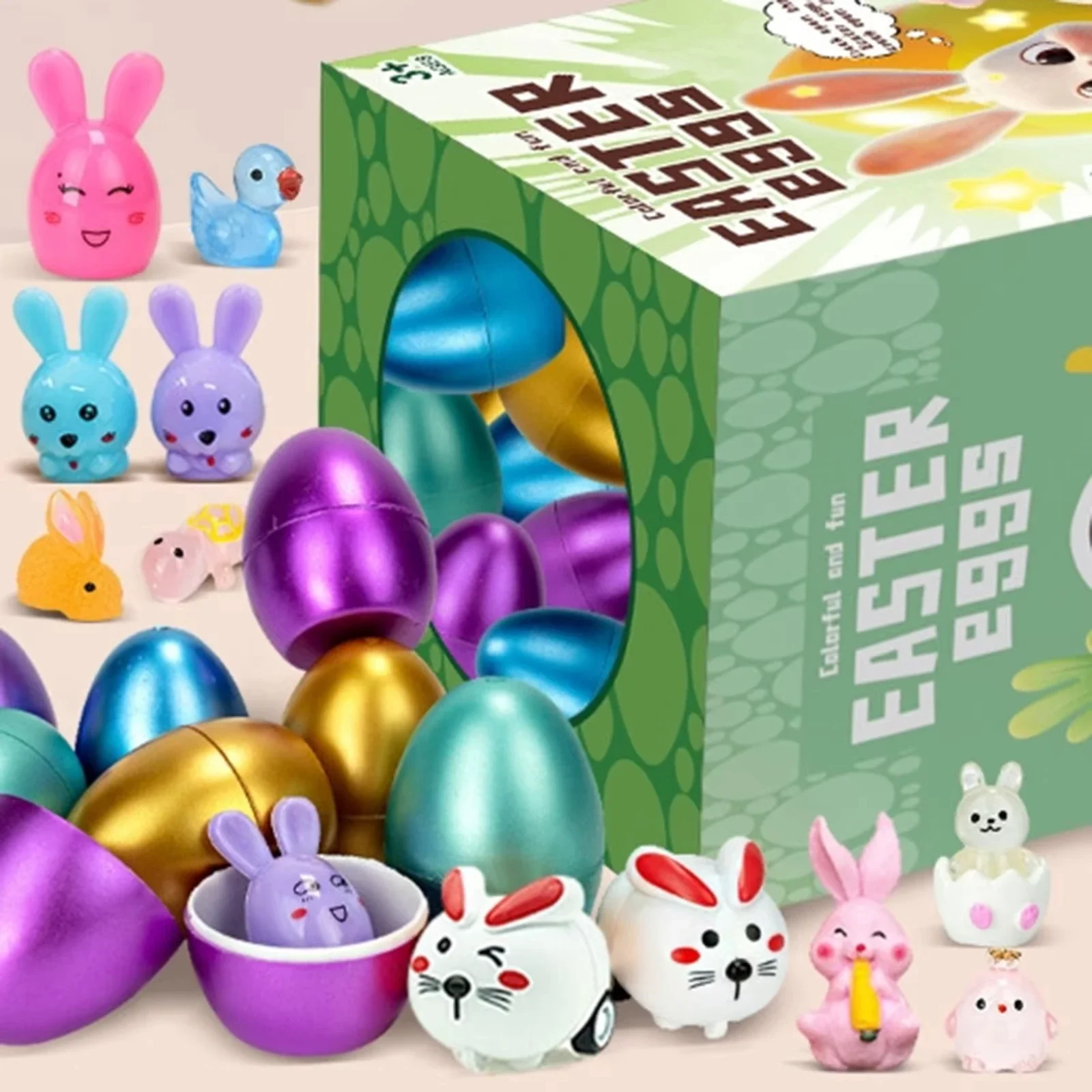 

Children's Filled Easter Eggs Pre-Loaded Easter Egg Smashing Toys Cartoon Eggs Bunny Car Surprise Blind Boxes