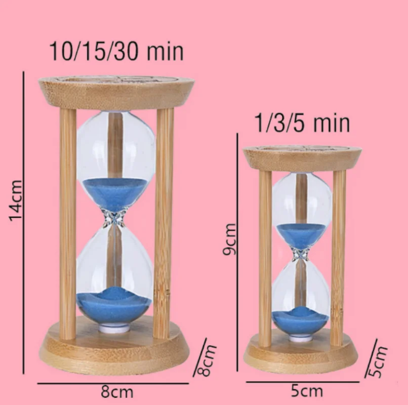 1-30 Minutes Wooden Fluorescence Hourglass Creative Timers Sandglass Sandy Clock Kitchen Tool Desktop Decoratio Home Ornament