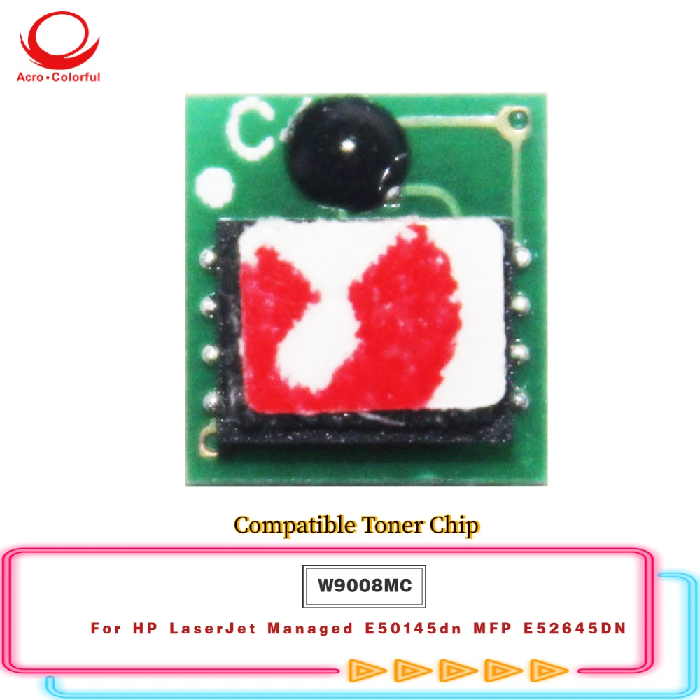 W9008MC Compatible Toner Chip For HP LaserJet Managed E50145dn MFP Copier E52645DN Laser Printer Cartridge Chip 23K