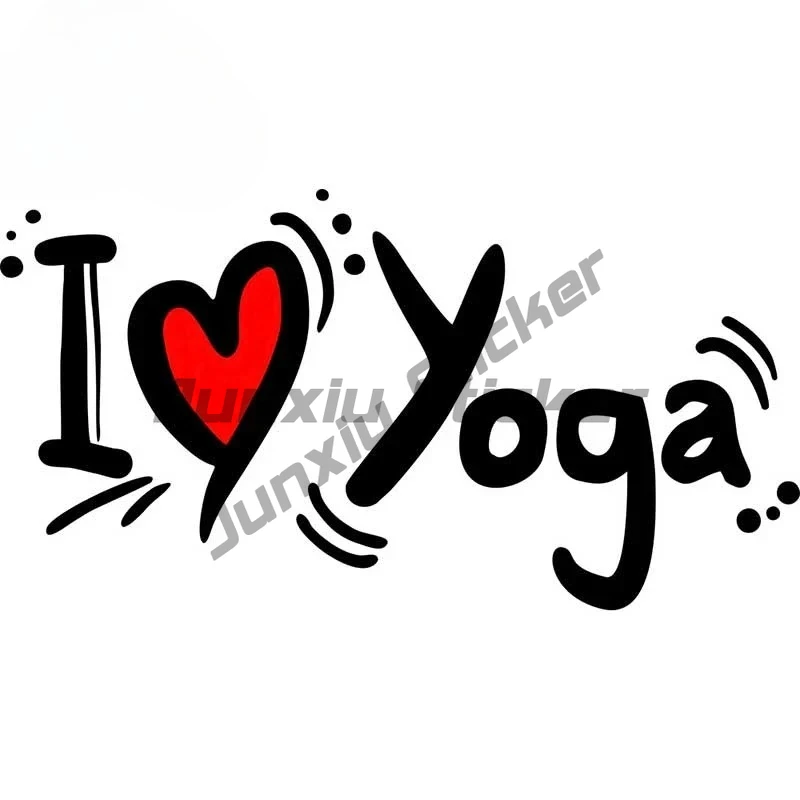 

For I Love Yoga Car Stickers Occlusion Scratch Decal Vehicle Surfboard Trunk Sunscreen Graffiti Graphics