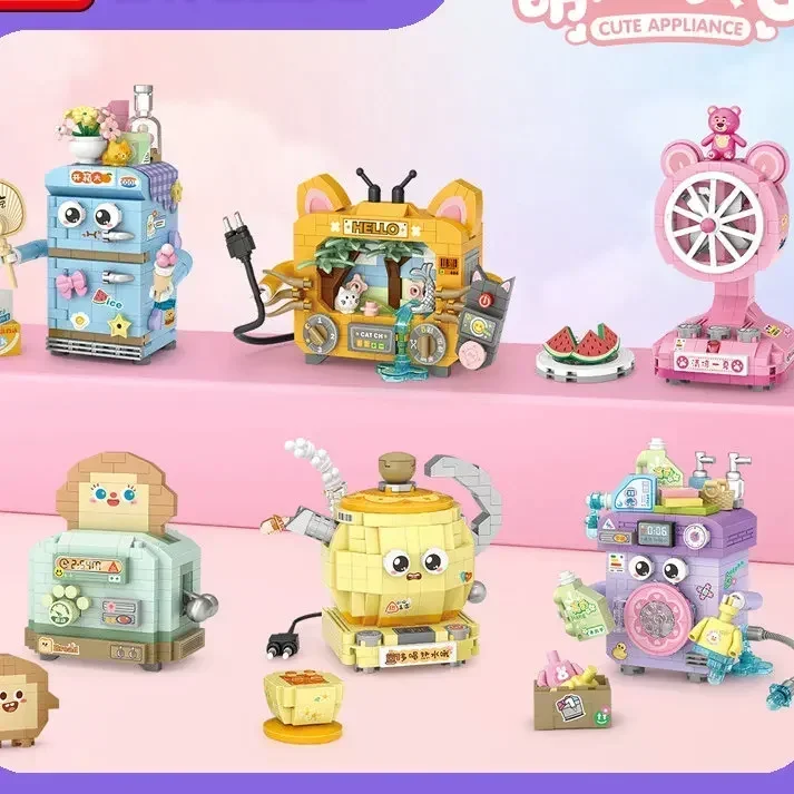 Weltraumforschung Bausteine Set Kawaii Astronaut Rakete Mini Figur Ziegel für Heimdekoration Geburtstag Urlaub Geschenke