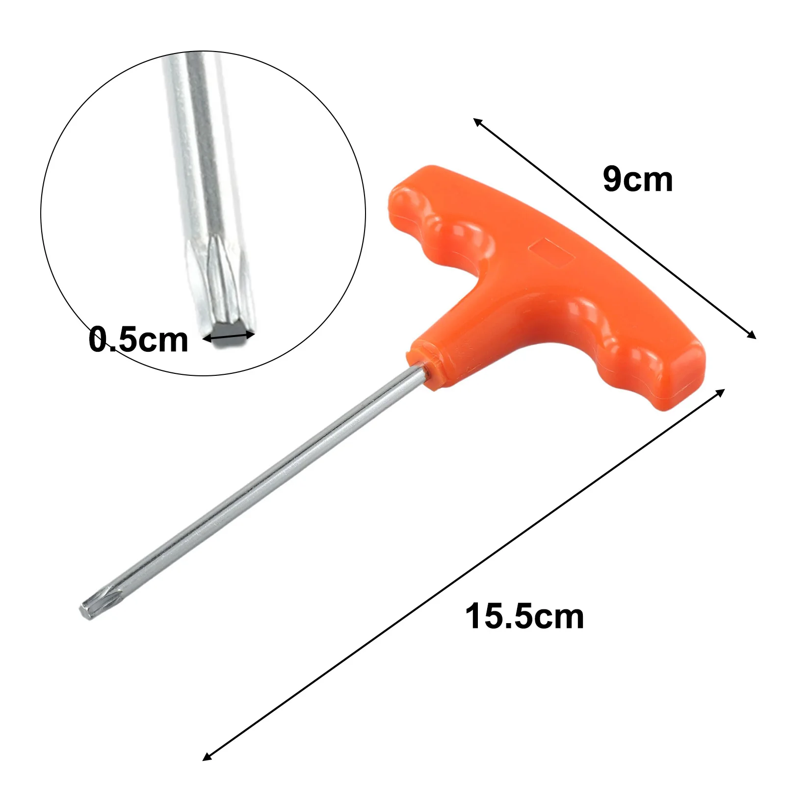 Tools Screwdriver 0.5cm Diameter Accessories Practical Replacement Driver Orange+Silver Plastic+Steel T Handle