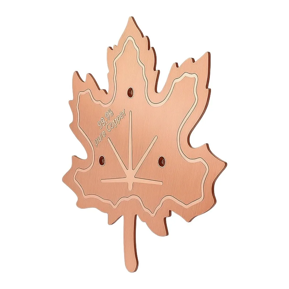 Maple Leaf Purifier Birdbath Disk Garden Decor Bronze-colored Maple Leaf Design Disk Electro-passivation Treatment