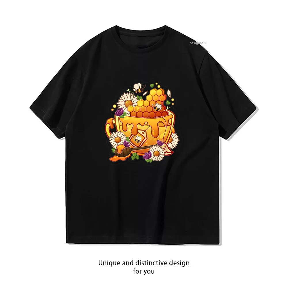 Honeycomb Teacup T-shirt woman man Casual cotton graphic t shirts Adult streetwear camisetas tops tee Short-sleev Breathable