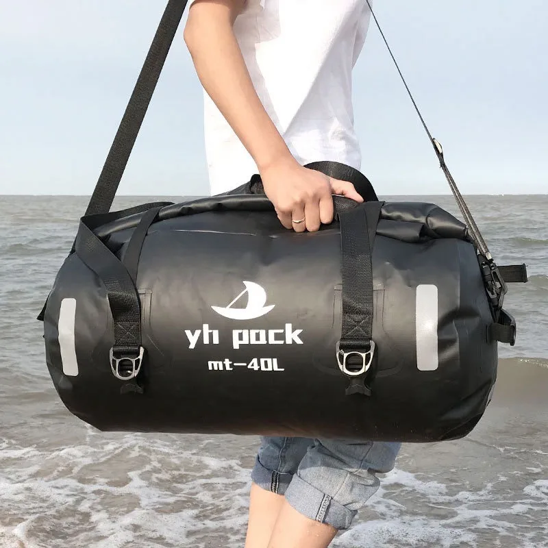 40L/80L Outdoor Waterproof Riding Bag Rainstorm Proof Motorcycle Travel Storage Bag Knight Horizontal Bag Outdoor Camping Tools