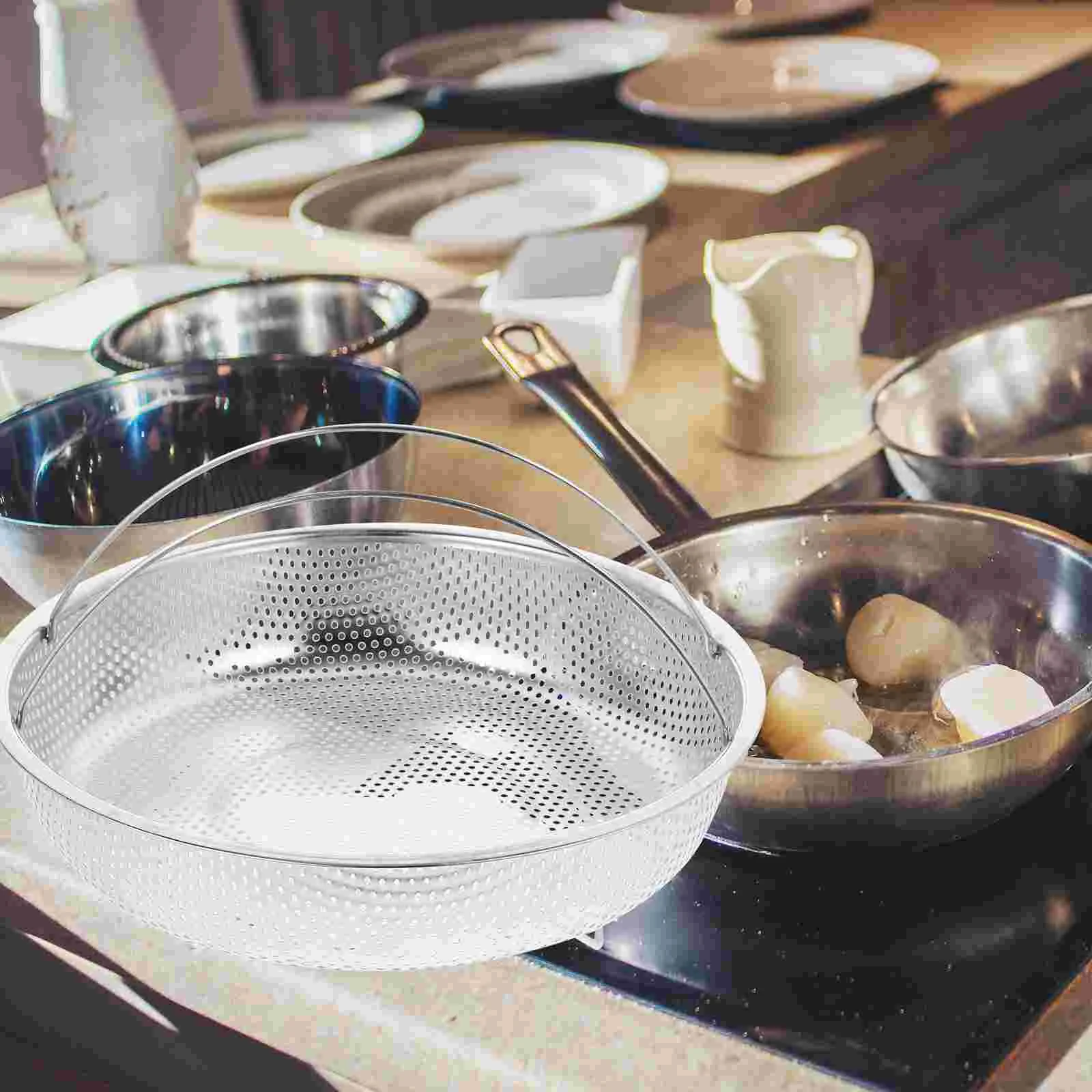 Edelstahl Dampfgarer Gemüse Wasserkocher Rack Draht Reiskocher Korb