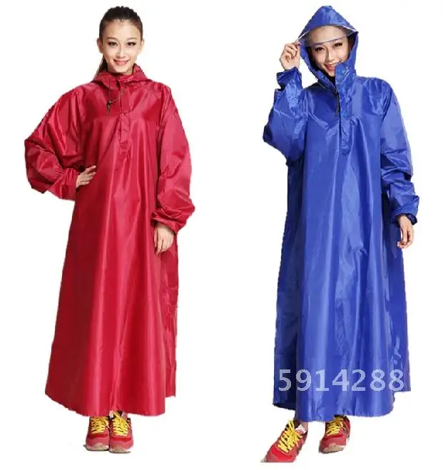 Men Women Bicycle Thick Long Rain Poncho with Sleeves E-bike de Raincoat capa Rain Ponchos Woman Fishing chuva mujer Long Man