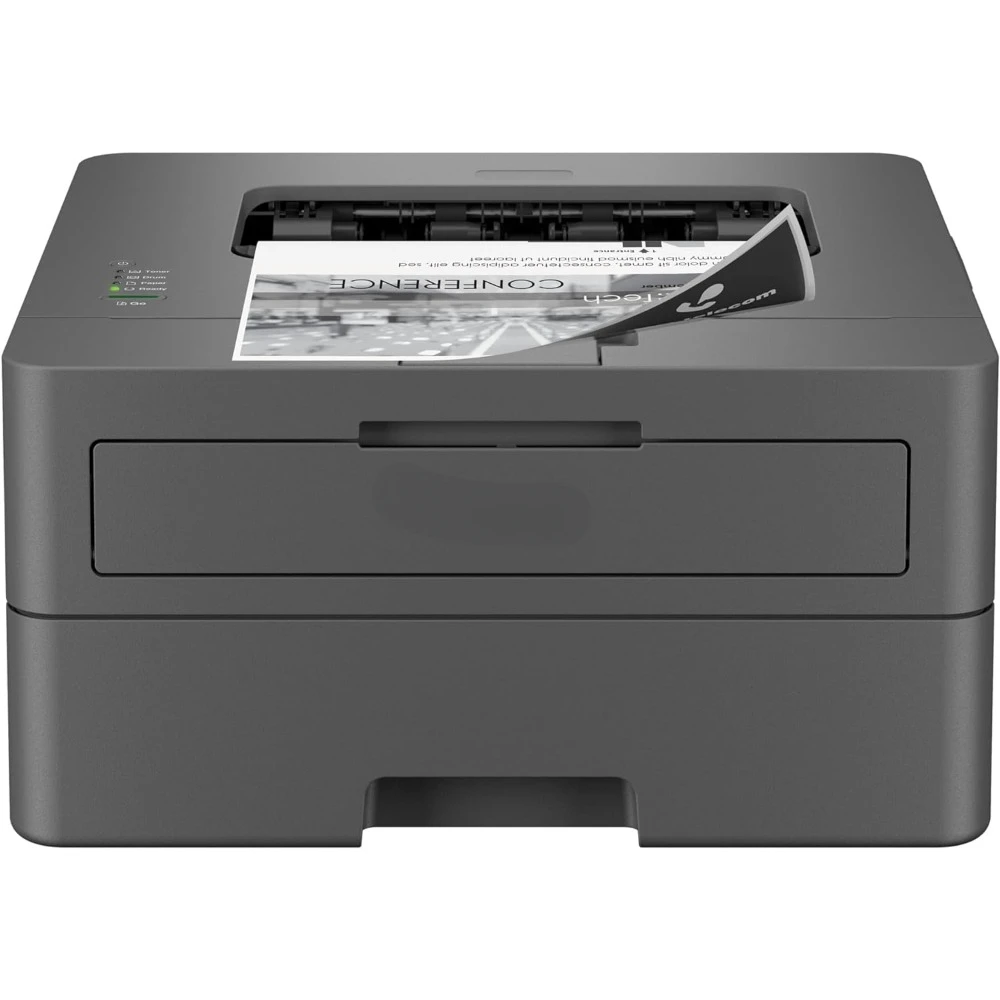 HL-L2400D Compact Monochrome Laser Printer with Duplex Printing, USB Connection, Black & White Output