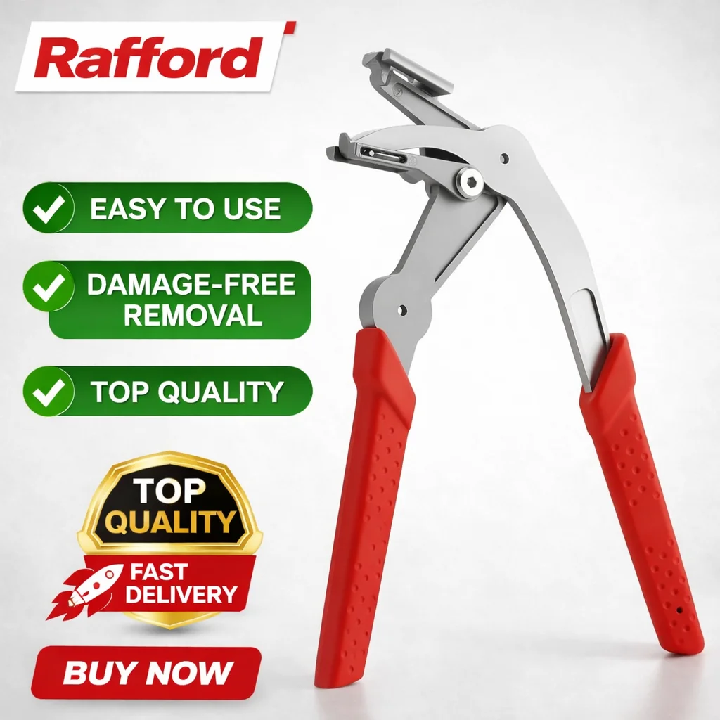 Rafford Car Clip Removal Pliers, Trim Fastener Remover Tool, Push Rivet Puller, Damage-Free Auto Panel Clip Plier