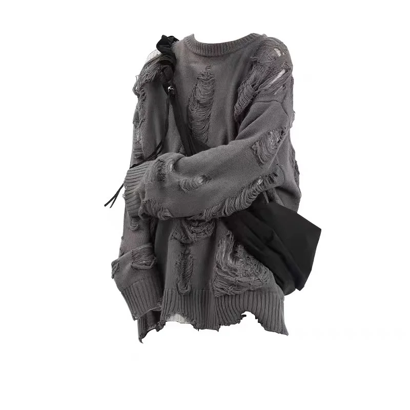 

Мужской свободный повседневный вязаный свитер, осень-зима, модный брендовый крошечный свитер Lazy Faion Long Sve round Ne Top