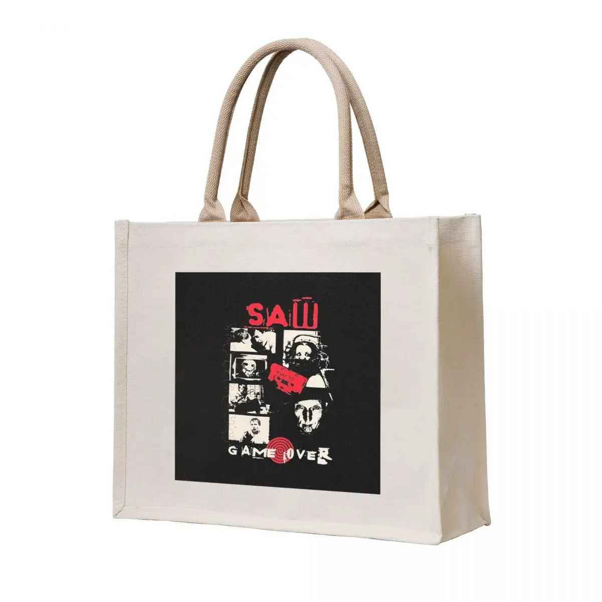 

Vintage Saw Jigsaw Game Over Tote Bag Big bag women handbag shopper bag women