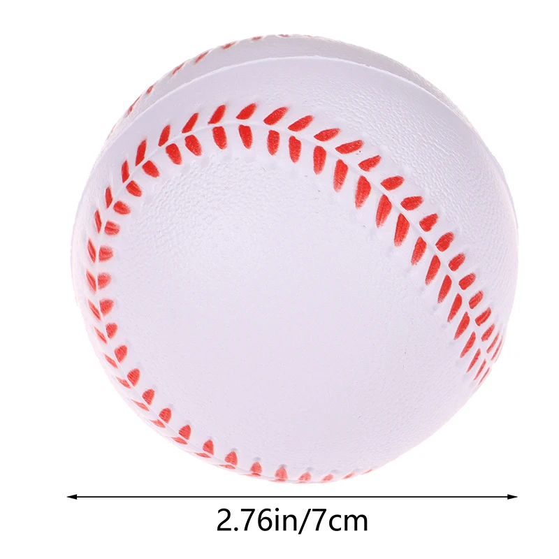 

[SH]1Pc Baseball 7CM Softball Training Handmade Balls Fitness Products White Kid Baseballs Men's Practice Team Game Ball