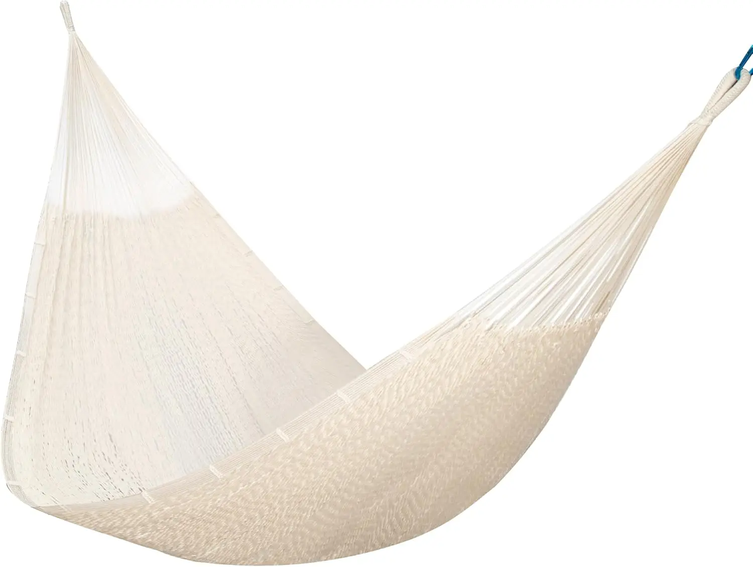 

Mayan Hammock, Handwoven XL Thick Soft Rope for Outdoor Indoor, 600 lbs Capacity with Straps & Carabiners (Nature)