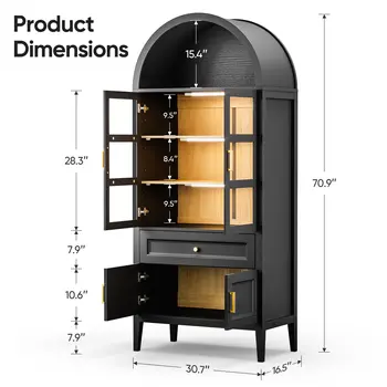 8 best sales Schrank mit Glastür - №4